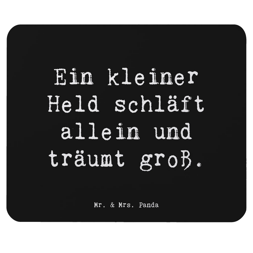 Mouse mat Saying Ein kleiner Held schläft allein und träumt groß. Büroausstattung, Computer zubehör, Designer Mauspad, Mauspad, Einzigartiges Mauspad, Arbeitszimmer, Mausunterlage, PC Zubehör, Mousepad, Mauspad Büro