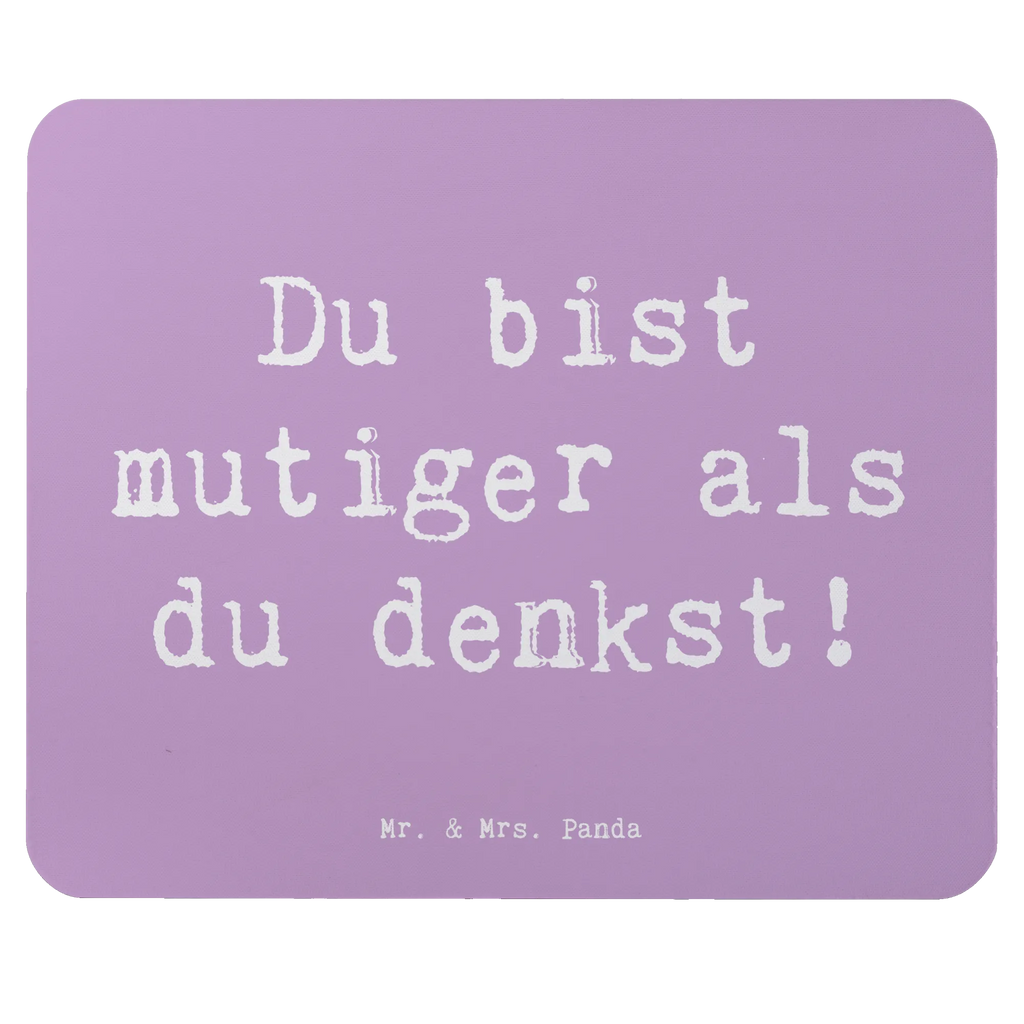 Mouse mat Saying Du bist mutiger als du denkst! Mousepad, PC Zubehör, Mauspad Büro, Büroausstattung, Mausunterlage, Computer zubehör, Einzigartiges Mauspad, Mauspad, Designer Mauspad, Arbeitszimmer