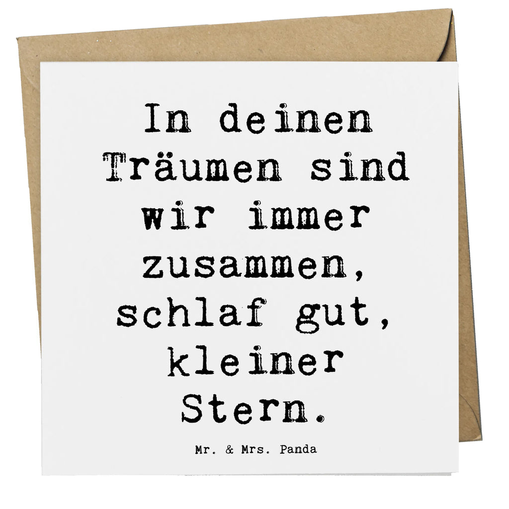 Deluxe Card Saying In deinen Träumen sind wir immer zusammen, schlaf gut, kleiner Stern. Hochwertige Klappkarte, Geburtstagskarte, Einladungskarte, Klappkarte, Karte, Grußkarte, Hochzeitskarte, Hochwertige Grußkarte, Glückwunschkarte