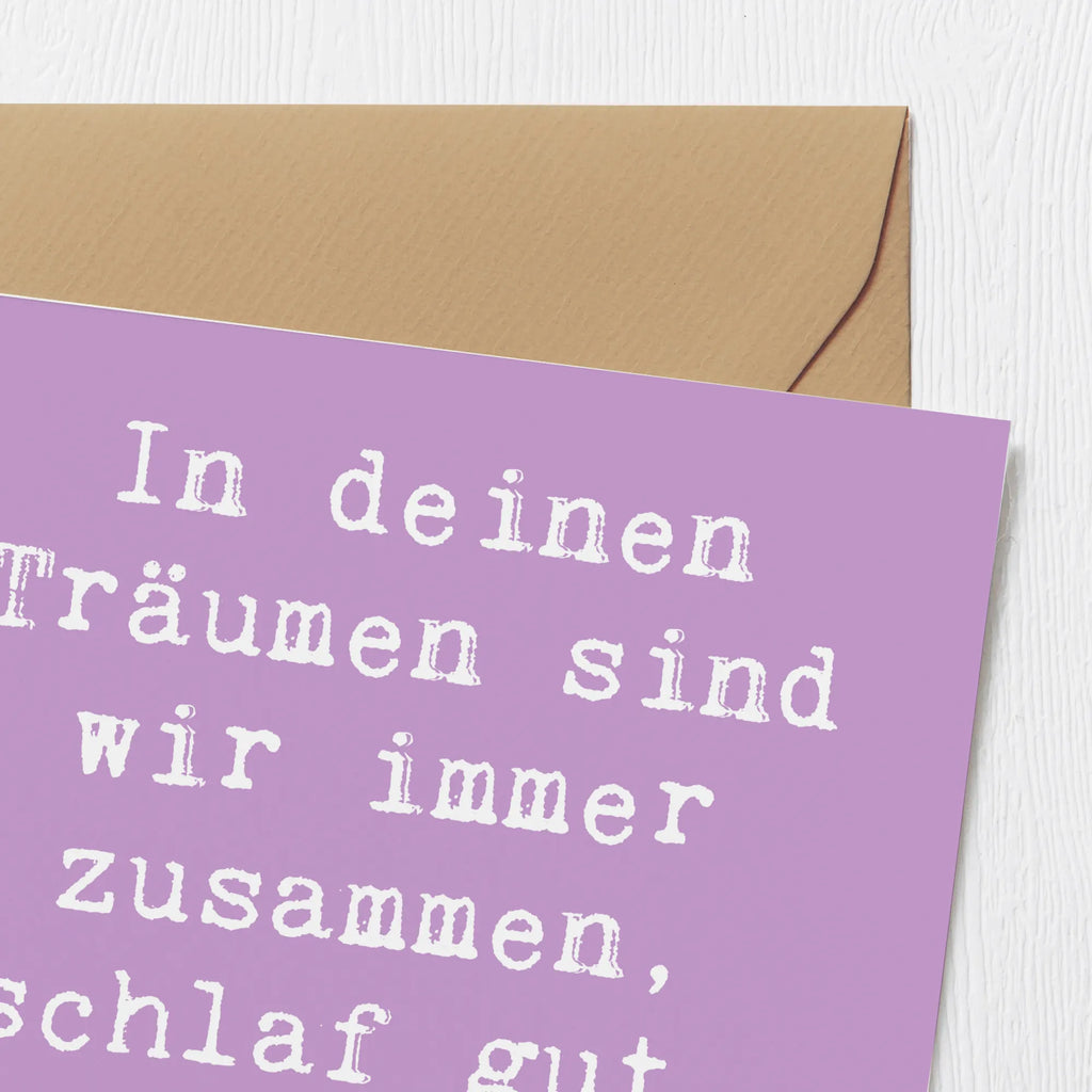Deluxe Card Saying In deinen Träumen sind wir immer zusammen, schlaf gut, kleiner Stern. Hochwertige Klappkarte, Geburtstagskarte, Einladungskarte, Klappkarte, Karte, Grußkarte, Hochzeitskarte, Hochwertige Grußkarte, Glückwunschkarte