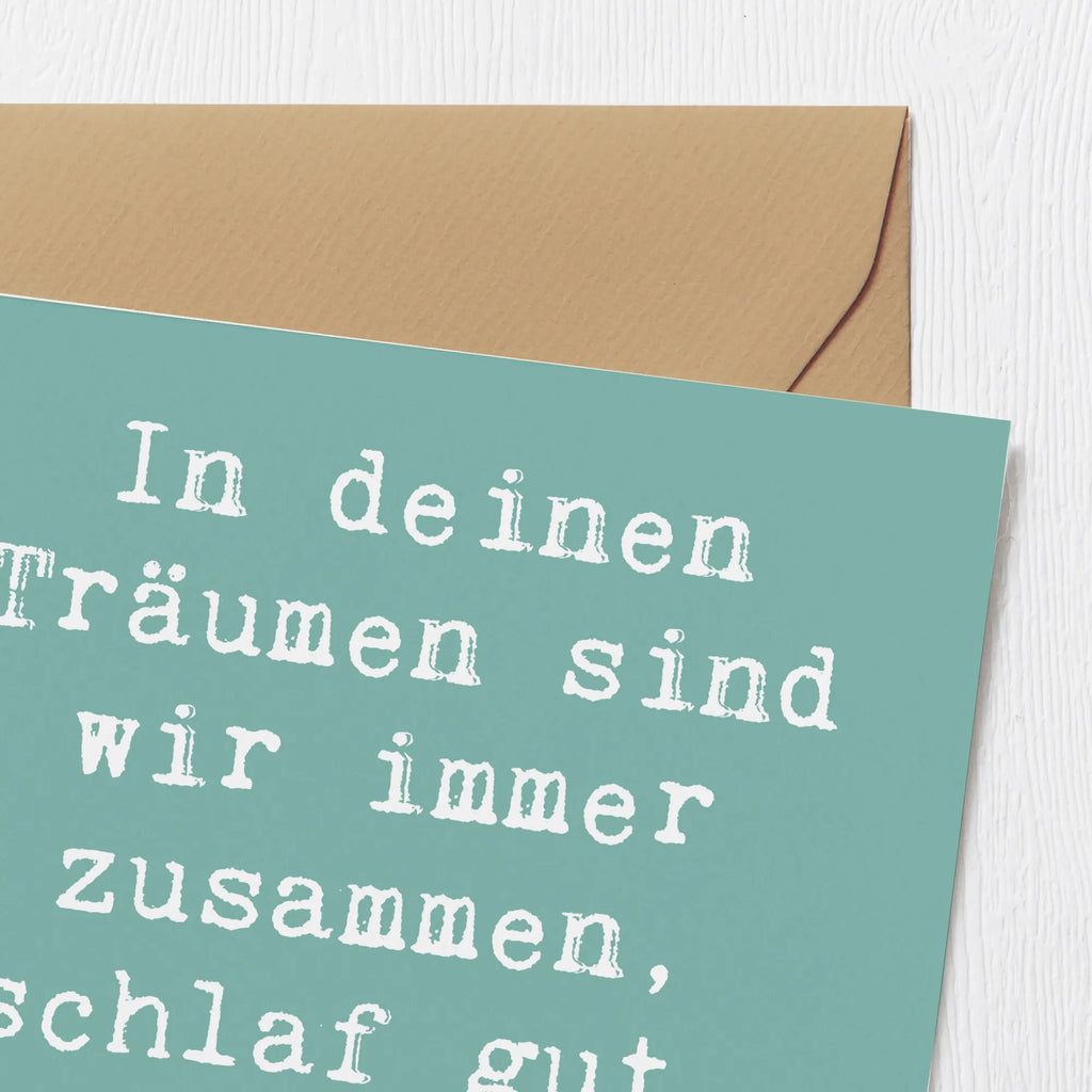 Deluxe Card Saying In deinen Träumen sind wir immer zusammen, schlaf gut, kleiner Stern. Hochwertige Klappkarte, Geburtstagskarte, Einladungskarte, Klappkarte, Karte, Grußkarte, Hochzeitskarte, Hochwertige Grußkarte, Glückwunschkarte