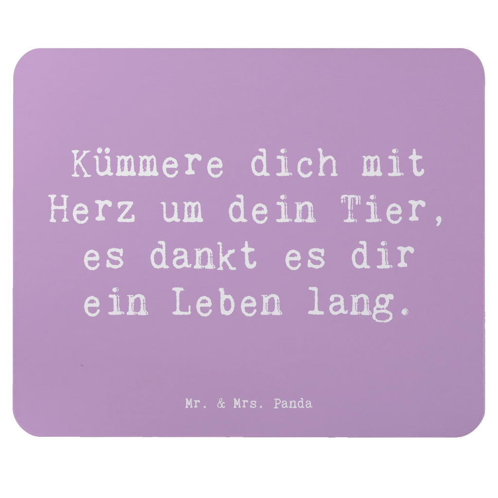 Mouse mat Saying Kümmere dich mit Herz um dein Tier, es dankt es dir ein Leben lang. PC Zubehör, Mausunterlage, Büroausstattung, Einzigartiges Mauspad, Designer Mauspad, Mauspad, Mousepad, Mauspad Büro, Computer zubehör, Arbeitszimmer