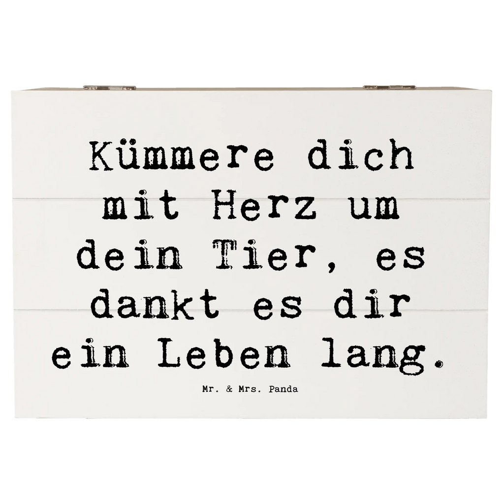Wooden chest Saying Kümmere dich mit Herz um dein Tier, es dankt es dir ein Leben lang. Truhe, Kiste, Schatzkiste, Aufbewahrungsbox, Geschenkbox, Erinnerungskiste, XXL, Geschenkdose, Schatulle, Holzkiste, Dekokiste, Erinnerungsbox