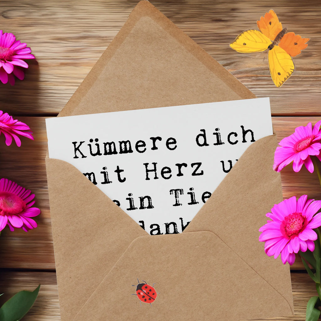 Deluxe Karte Spruch Haustiere pflegen Hochwertige Klappkarte, Grußkarte, Klappkarte, Hochzeitskarte, Glückwunschkarte, Karte, Einladungskarte, Geburtstagskarte, Hochwertige Grußkarte