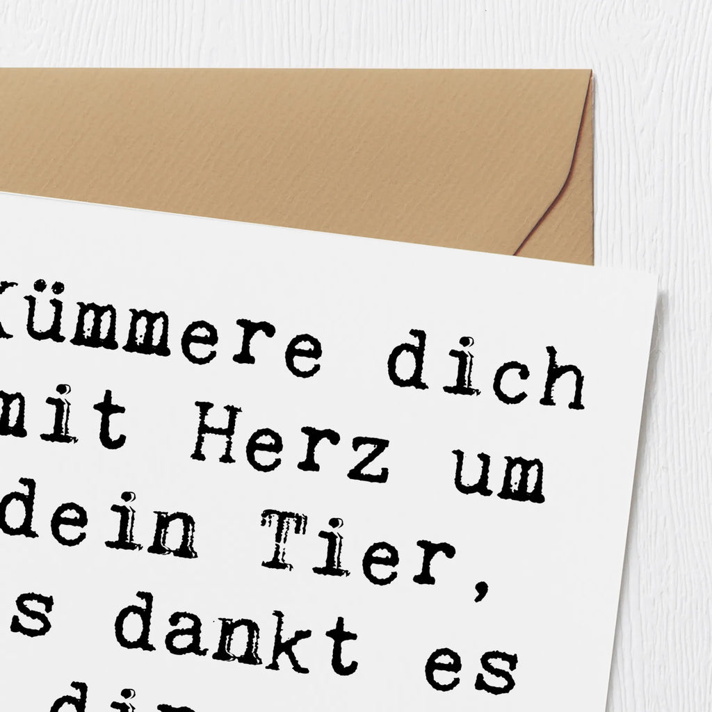 Deluxe Karte Spruch Haustiere pflegen Hochwertige Klappkarte, Grußkarte, Klappkarte, Hochzeitskarte, Glückwunschkarte, Karte, Einladungskarte, Geburtstagskarte, Hochwertige Grußkarte