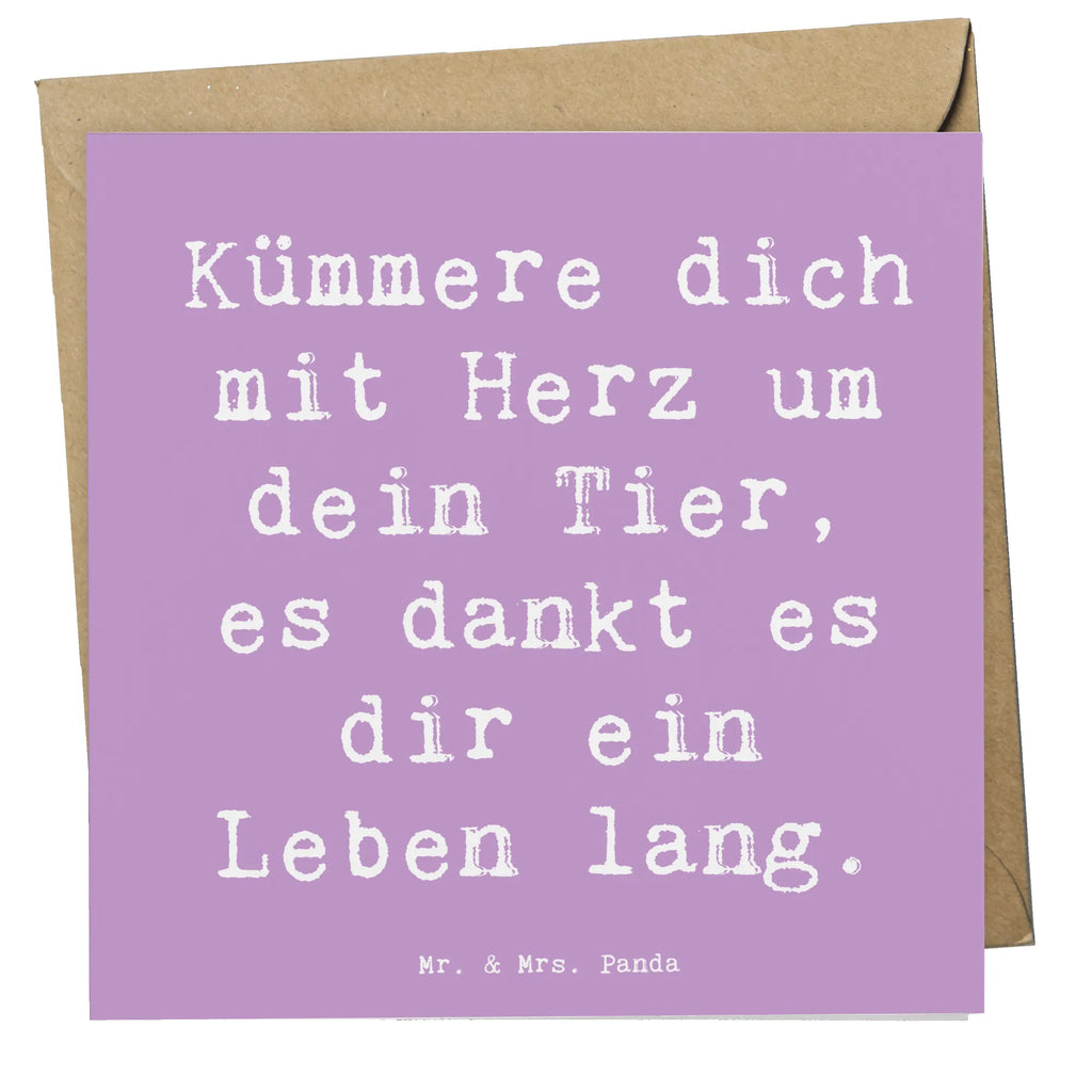 Deluxe Karte Spruch Haustiere pflegen Hochwertige Klappkarte, Grußkarte, Klappkarte, Hochzeitskarte, Glückwunschkarte, Karte, Einladungskarte, Geburtstagskarte, Hochwertige Grußkarte
