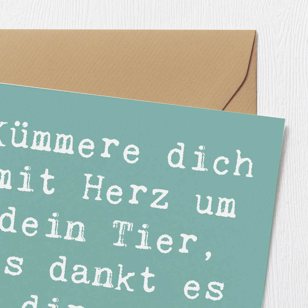 Deluxe Karte Spruch Haustiere pflegen Hochwertige Klappkarte, Grußkarte, Klappkarte, Hochzeitskarte, Glückwunschkarte, Karte, Einladungskarte, Geburtstagskarte, Hochwertige Grußkarte