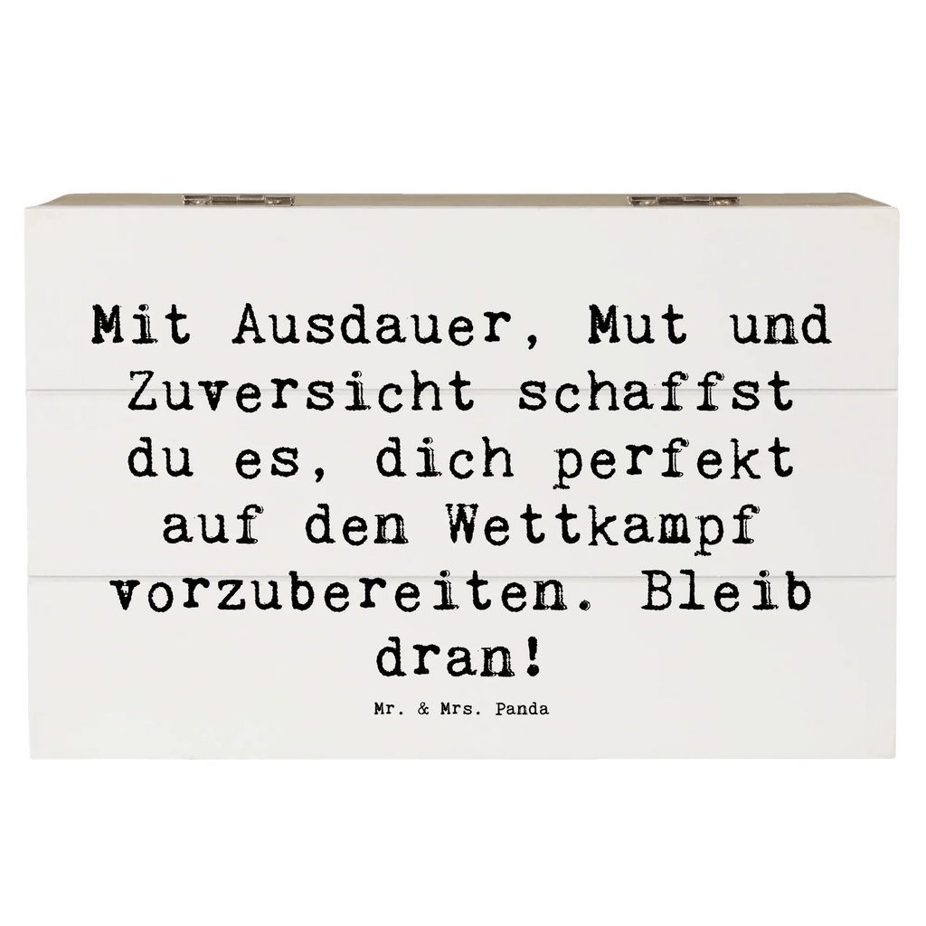 Wooden chest Saying Mit Ausdauer, Mut und Zuversicht schaffst du es, dich perfekt auf den Wettkampf vorzubereiten. Bleib dran! Dekokiste, Schatzkiste, Erinnerungskiste, Geschenkbox, Geschenkdose, Holzkiste, Aufbewahrungsbox, XXL, Schatulle, Truhe, Erinnerungsbox, Kiste