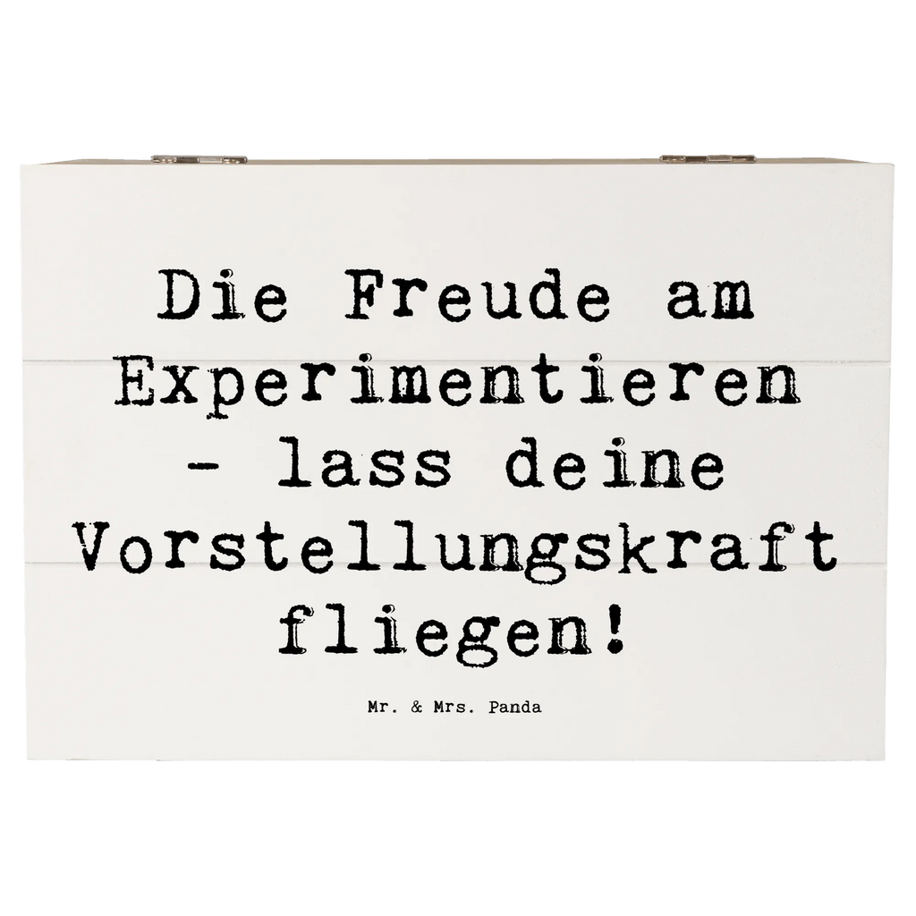 Holzkiste Spruch Die Freude am Experimentieren XXL, Schatulle, Erinnerungsbox, Geschenkbox, Aufbewahrungsbox, Dekokiste, Geschenkdose, Truhe, Kiste, Schatzkiste, Erinnerungskiste, Holzkiste