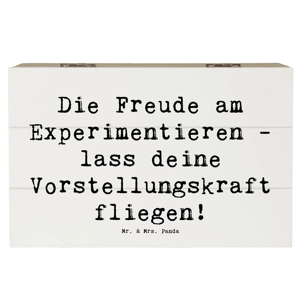 Holzkiste Spruch Die Freude am Experimentieren XXL, Schatulle, Erinnerungsbox, Geschenkbox, Aufbewahrungsbox, Dekokiste, Geschenkdose, Truhe, Kiste, Schatzkiste, Erinnerungskiste, Holzkiste