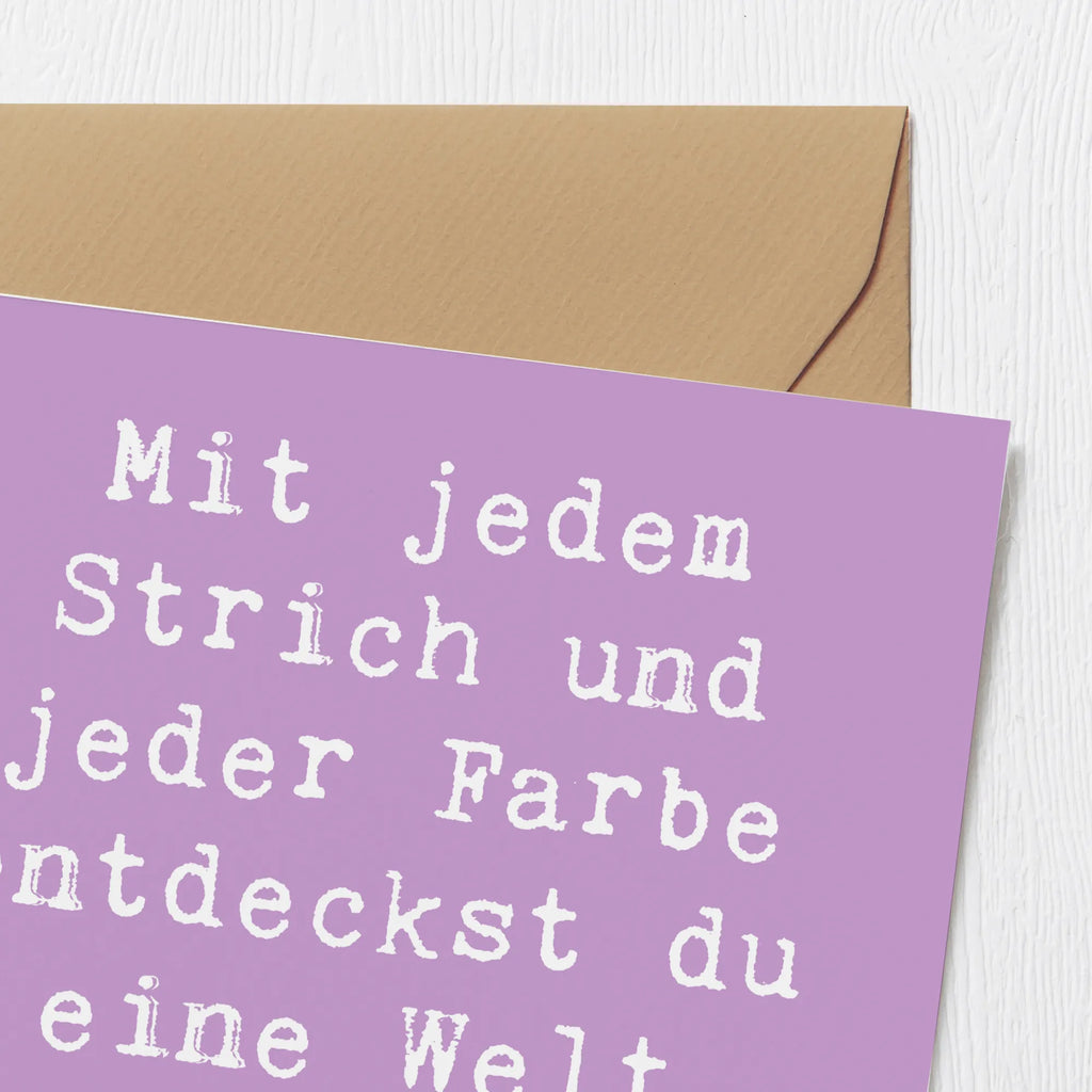 Deluxe Karte Spruch Die Freude an der Kreativität entdecken Klappkarte, Hochwertige Grußkarte, Glückwunschkarte, Geburtstagskarte, Hochzeitskarte, Karte, Hochwertige Klappkarte, Grußkarte, Einladungskarte