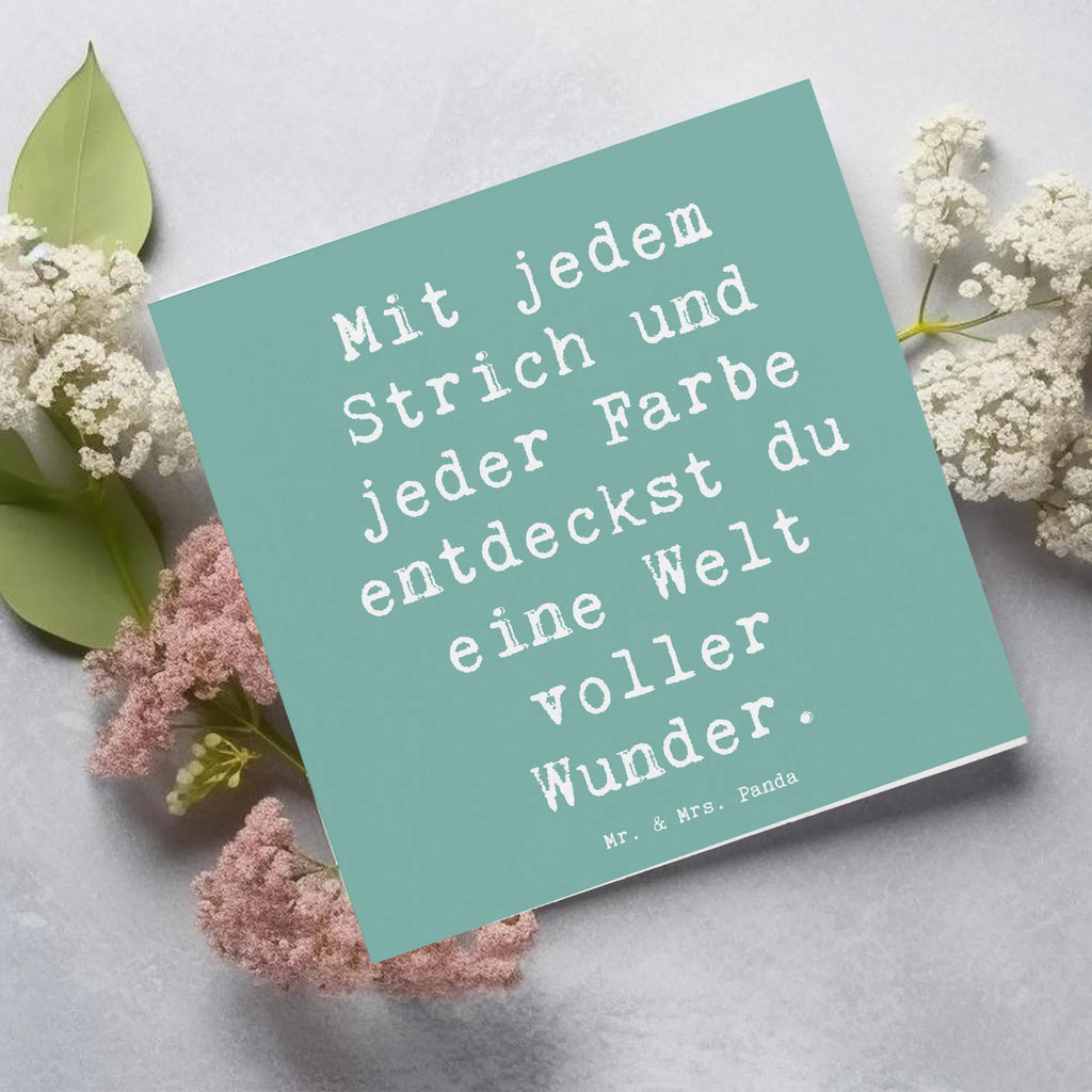 Deluxe Karte Spruch Die Freude an der Kreativität entdecken Klappkarte, Hochwertige Grußkarte, Glückwunschkarte, Geburtstagskarte, Hochzeitskarte, Karte, Hochwertige Klappkarte, Grußkarte, Einladungskarte