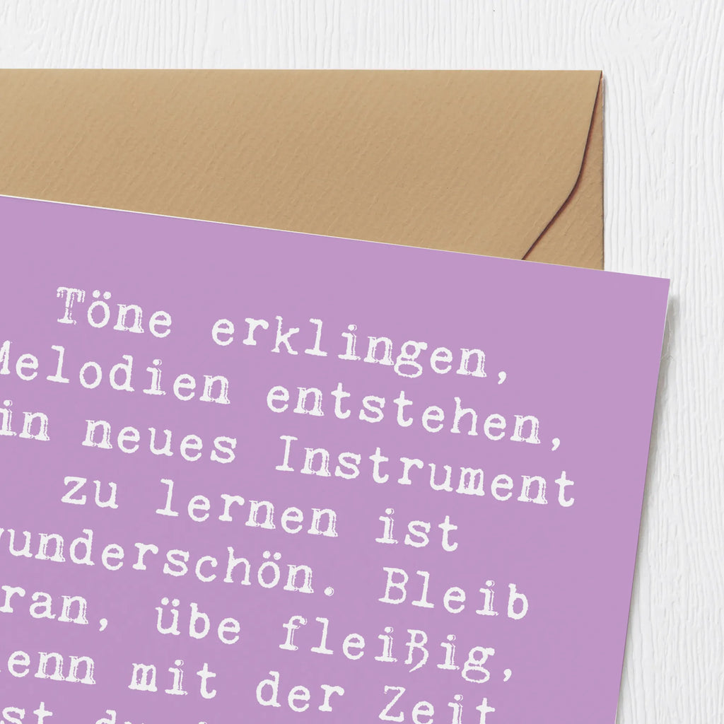 Deluxe Karte Spruch Ein neues Musikinstrument lernen Klappkarte, Hochwertige Grußkarte, Karte, Hochwertige Klappkarte, Einladungskarte, Grußkarte, Glückwunschkarte, Geburtstagskarte, Hochzeitskarte