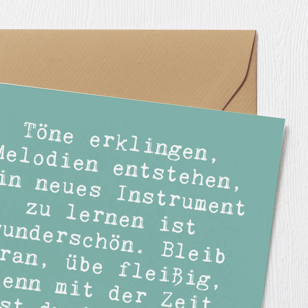Deluxe Karte Spruch Ein neues Musikinstrument lernen Klappkarte, Hochwertige Grußkarte, Karte, Hochwertige Klappkarte, Einladungskarte, Grußkarte, Glückwunschkarte, Geburtstagskarte, Hochzeitskarte