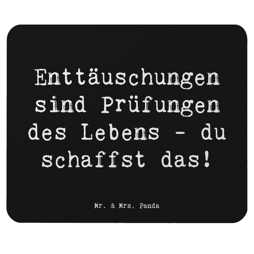 Mouse mat Saying Enttäuschungen sind Prüfungen des Lebens - du schaffst das! PC Zubehör, Einzigartiges Mauspad, Computer zubehör, Büroausstattung, Designer Mauspad, Arbeitszimmer, Mausunterlage, Mauspad Büro, Mauspad, Mousepad