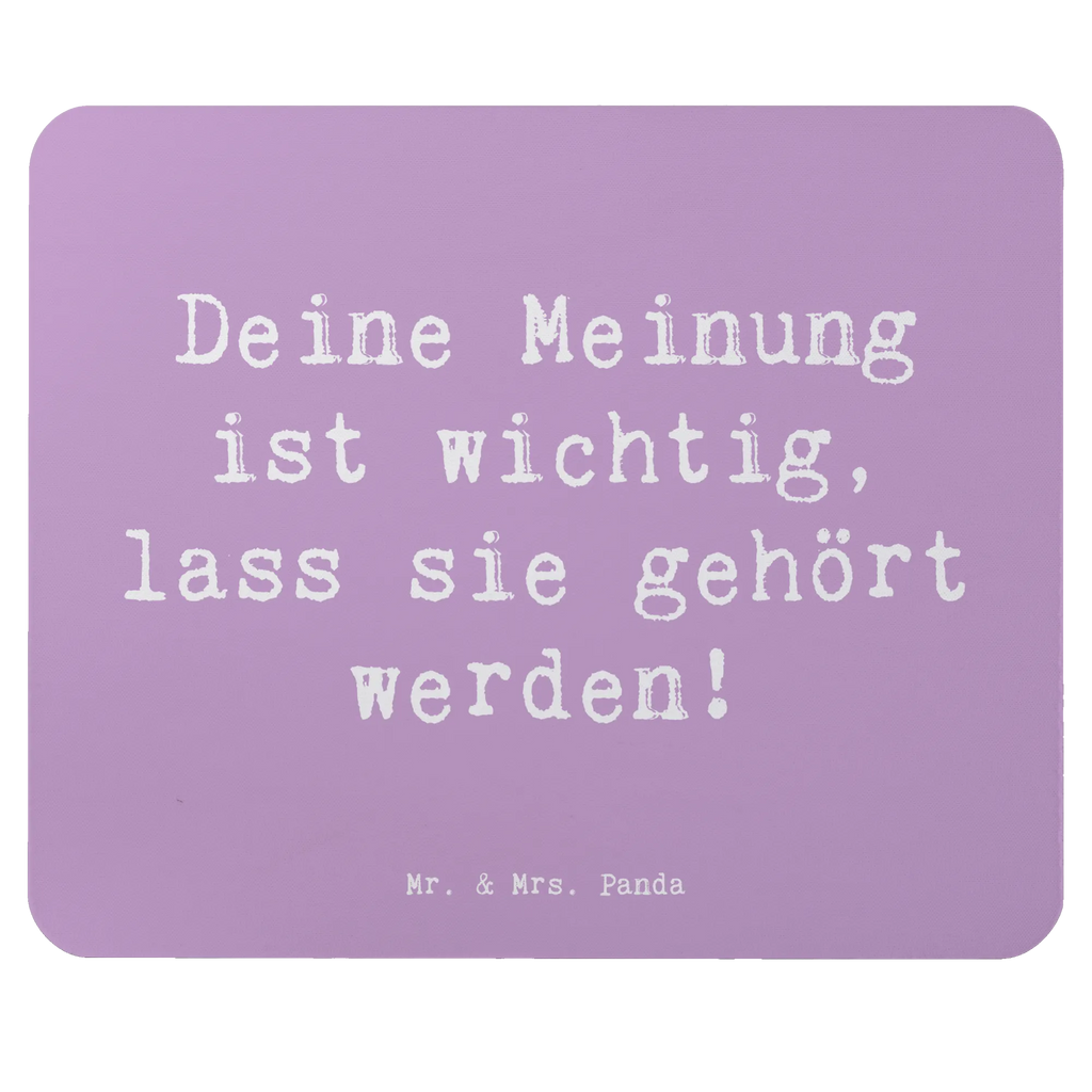 Mouse mat Saying Deine Meinung ist wichtig, lass sie gehört werden! Arbeitszimmer, Mauspad Büro, Büroausstattung, Computer zubehör, Mauspad, Mausunterlage, Designer Mauspad, PC Zubehör, Mousepad, Einzigartiges Mauspad