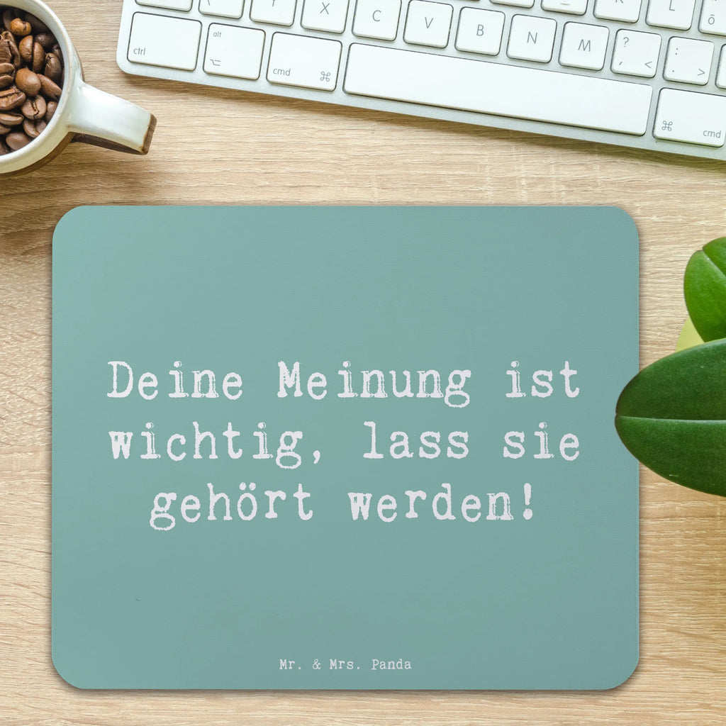 Mouse mat Saying Deine Meinung ist wichtig, lass sie gehört werden! Arbeitszimmer, Mauspad Büro, Büroausstattung, Computer zubehör, Mauspad, Mausunterlage, Designer Mauspad, PC Zubehör, Mousepad, Einzigartiges Mauspad