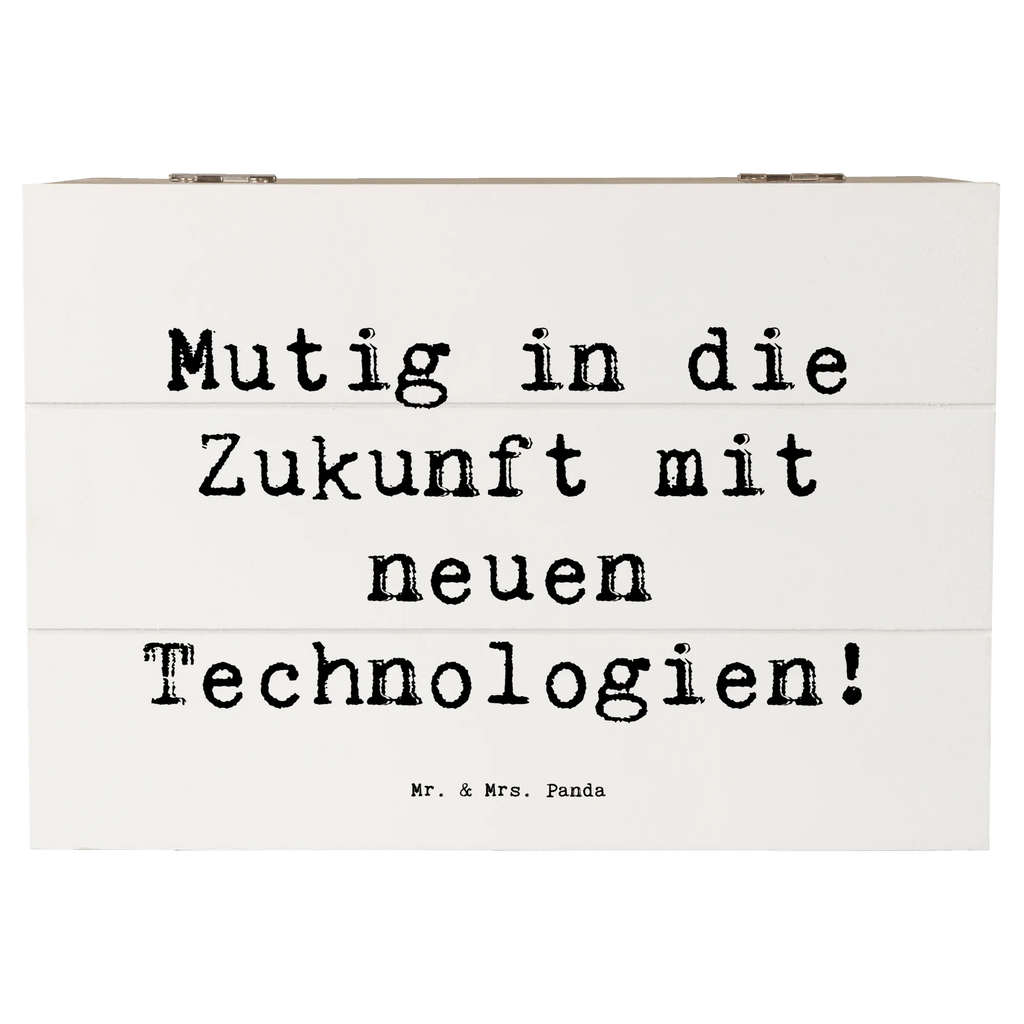 Holzkiste Spruch Neuen Technologien begegnen Dekokiste, Truhe, Erinnerungsbox, Schatzkiste, Aufbewahrungsbox, Kiste, Schatulle, XXL, Erinnerungskiste, Holzkiste, Geschenkbox, Geschenkdose