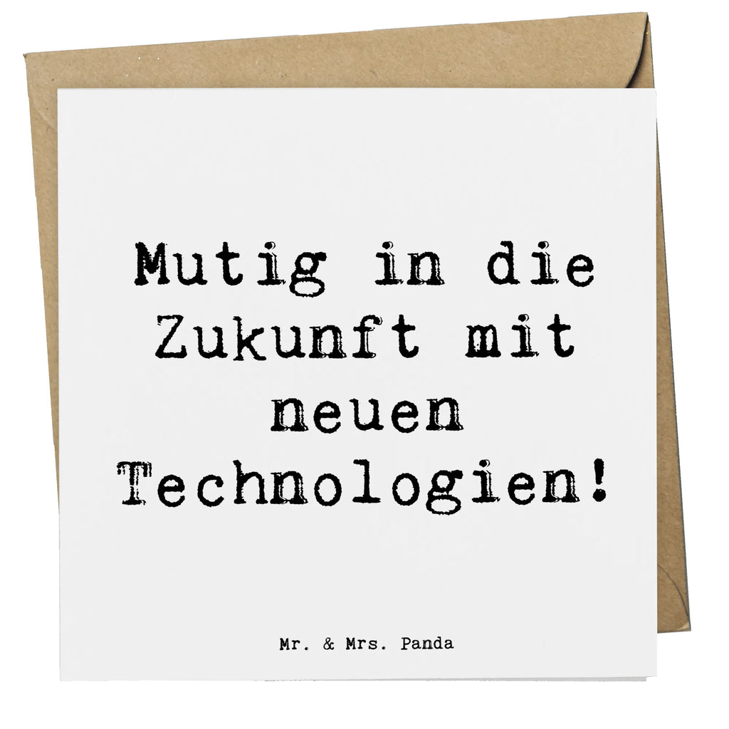 Deluxe Card Saying Mutig in die Zukunft mit neuen Technologien! Grußkarte, Einladungskarte, Hochwertige Grußkarte, Hochwertige Klappkarte, Glückwunschkarte, Hochzeitskarte, Karte, Geburtstagskarte, Klappkarte
