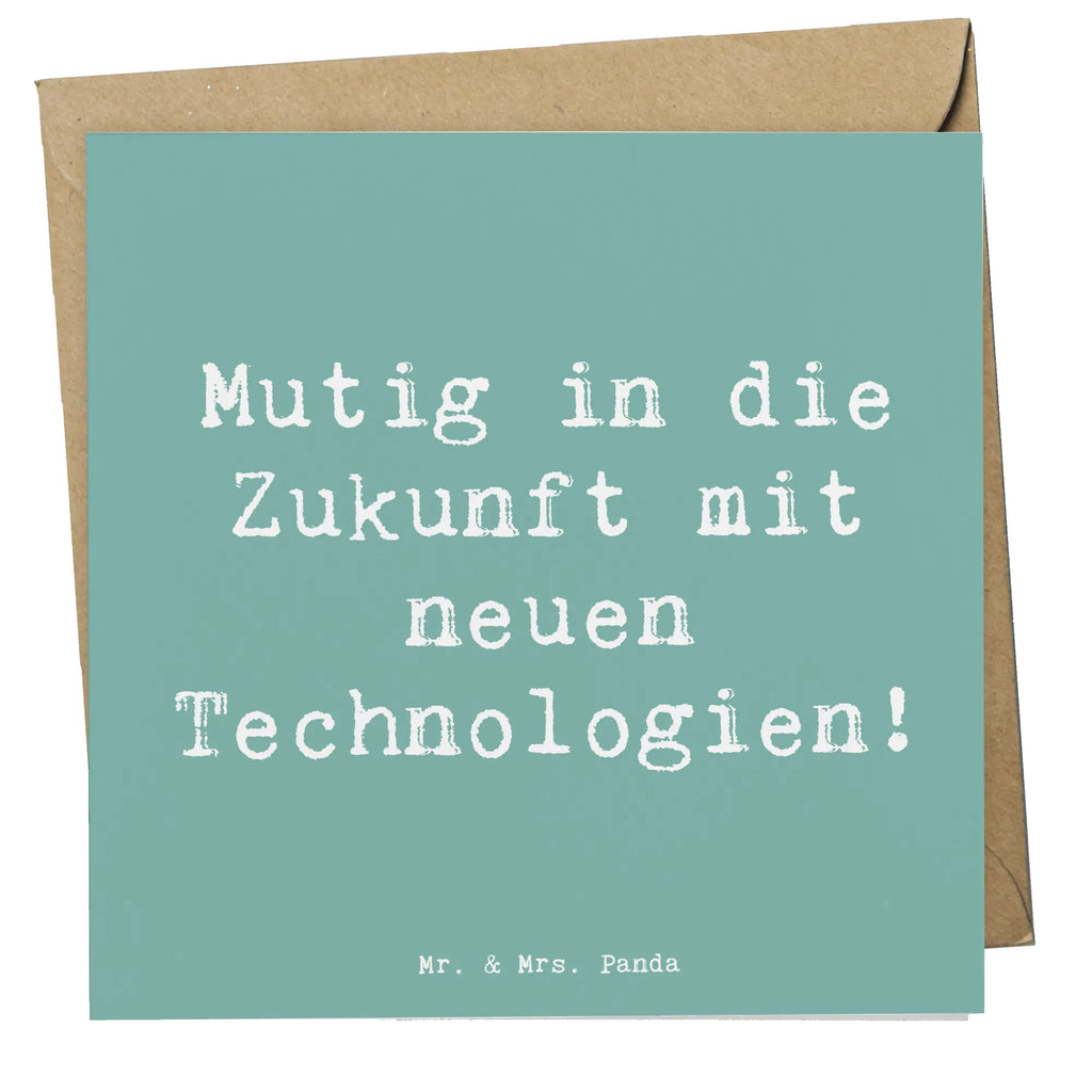 Deluxe Card Saying Mutig in die Zukunft mit neuen Technologien! Grußkarte, Einladungskarte, Hochwertige Grußkarte, Hochwertige Klappkarte, Glückwunschkarte, Hochzeitskarte, Karte, Geburtstagskarte, Klappkarte