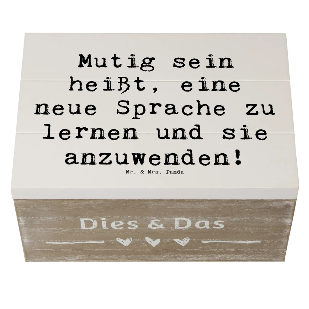 Holzkiste Spruch Sprachen Lernen und Anwenden Schatzkiste, Erinnerungsbox, Dekokiste, Aufbewahrungsbox, Kiste, Erinnerungskiste, Holzkiste, Geschenkdose, Geschenkbox, XXL, Schatulle, Truhe