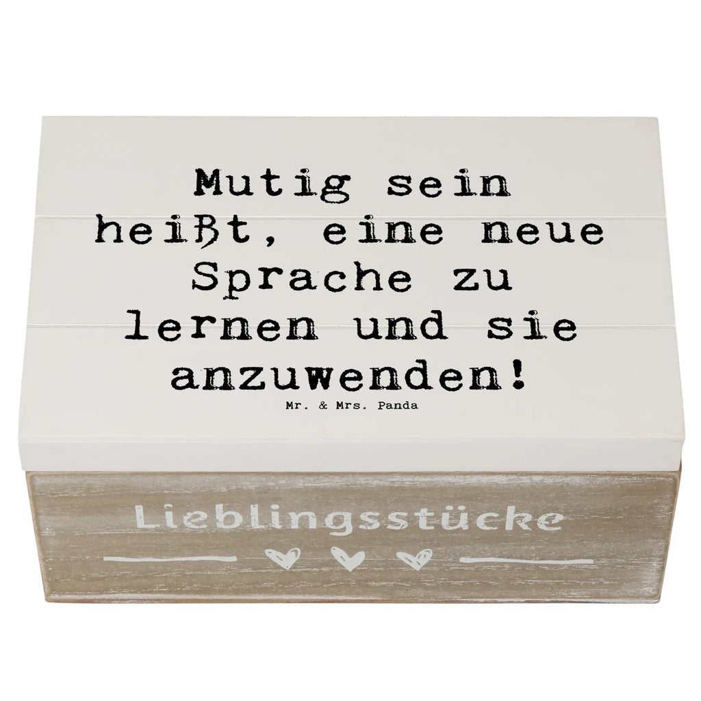 Holzkiste Spruch Sprachen Lernen und Anwenden Schatzkiste, Erinnerungsbox, Dekokiste, Aufbewahrungsbox, Kiste, Erinnerungskiste, Holzkiste, Geschenkdose, Geschenkbox, XXL, Schatulle, Truhe