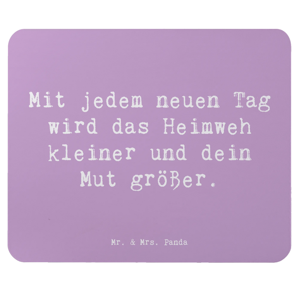 Mouse mat Saying Mit jedem neuen Tag wird das Heimweh kleiner und dein Mut größer. Einzigartiges Mauspad, Computer zubehör, Mauspad, Büroausstattung, Arbeitszimmer, Mausunterlage, Designer Mauspad, PC Zubehör, Mousepad, Mauspad Büro