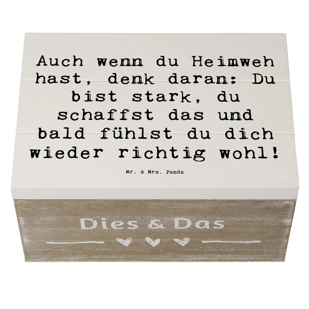 Holzkiste Spruch Heimweh überwinden Geschenkbox, Kiste, Holzkiste, XXL, Truhe, Erinnerungsbox, Schatzkiste, Erinnerungskiste, Geschenkdose, Dekokiste, Schatulle, Aufbewahrungsbox, sprüche, zitate, spruch kollektion, inspiration, motivation, lebensweisheiten, geschenkideen, wanddeko, wohnaccessoires, sprüche sammlung, schöne sprüche, glück, liebe, freude, lächeln, alltag verschönern, nachhaltige geschenke, dekoration, kreativ, einzigartig, shopify, mr and mrs panda