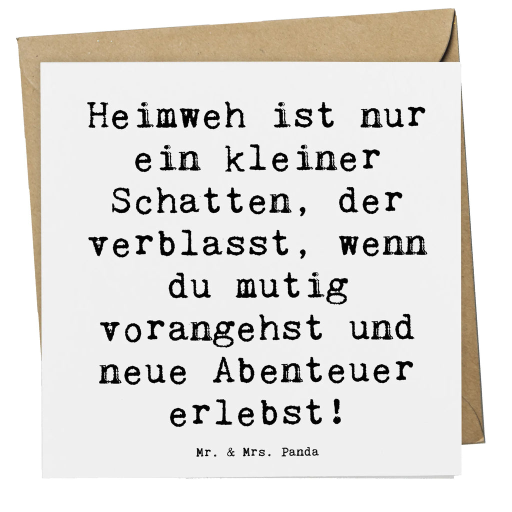 Deluxe Card Saying Heimweh ist nur ein kleiner Schatten, der verblasst, wenn du mutig vorangehst und neue Abenteuer erlebst! Hochzeitskarte, Hochwertige Grußkarte, Grußkarte, Geburtstagskarte, Karte, Klappkarte, Einladungskarte, Glückwunschkarte, Hochwertige Klappkarte