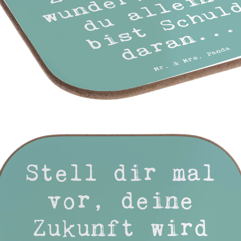 Square coaster Saying Stell dir mal vor, deine Zukunft wird wundervoll und du alleine bist Schuld daran... Untersetzer für Gläser, Untersetzer Gläser, Korkuntersetzer, Glasuntersetzer, Getränkeuntersetzer, Untersetzer Holz, Untersetzer aus Holz, Tassen Untersetzer, Untersetzer, Bierdeckel, Untersetzer Design, Holzuntersetzer