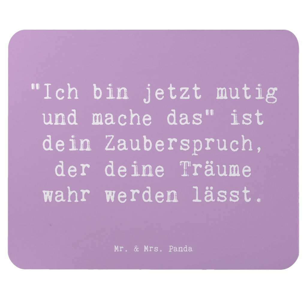 Mouse mat Saying "Ich bin jetzt mutig und mache das" ist dein Zauberspruch, der deine Träume wahr werden lässt. Büroausstattung, Mauspad Büro, Computer zubehör, Einzigartiges Mauspad, Mausunterlage, Mousepad, Designer Mauspad, PC Zubehör, Arbeitszimmer, Mauspad