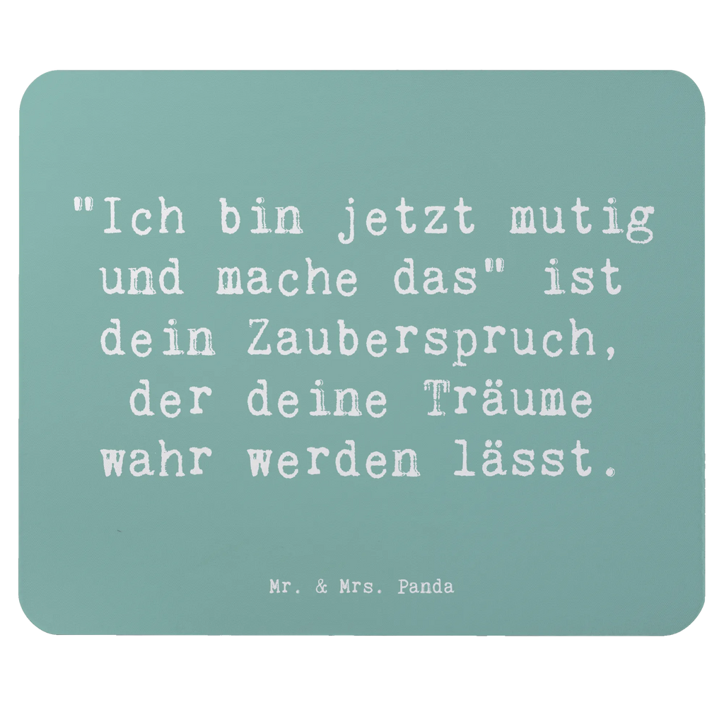 Mouse mat Saying "Ich bin jetzt mutig und mache das" ist dein Zauberspruch, der deine Träume wahr werden lässt. Büroausstattung, Mauspad Büro, Computer zubehör, Einzigartiges Mauspad, Mausunterlage, Mousepad, Designer Mauspad, PC Zubehör, Arbeitszimmer, Mauspad