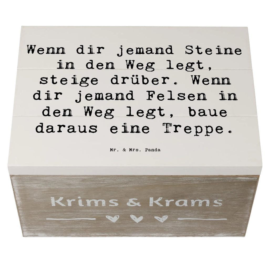Holzkiste Spruch Stolpersteine im Alltag meistern Schatulle, Geschenkbox, Erinnerungsbox, Kiste, Holzkiste, Geschenkdose, Erinnerungskiste, Dekokiste, Truhe, Schatzkiste, Aufbewahrungsbox, XXL