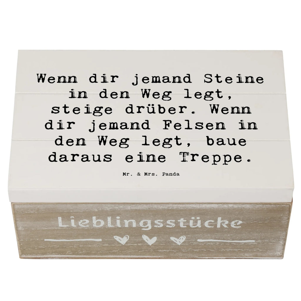 Holzkiste Spruch Stolpersteine im Alltag meistern Schatulle, Geschenkbox, Erinnerungsbox, Kiste, Holzkiste, Geschenkdose, Erinnerungskiste, Dekokiste, Truhe, Schatzkiste, Aufbewahrungsbox, XXL