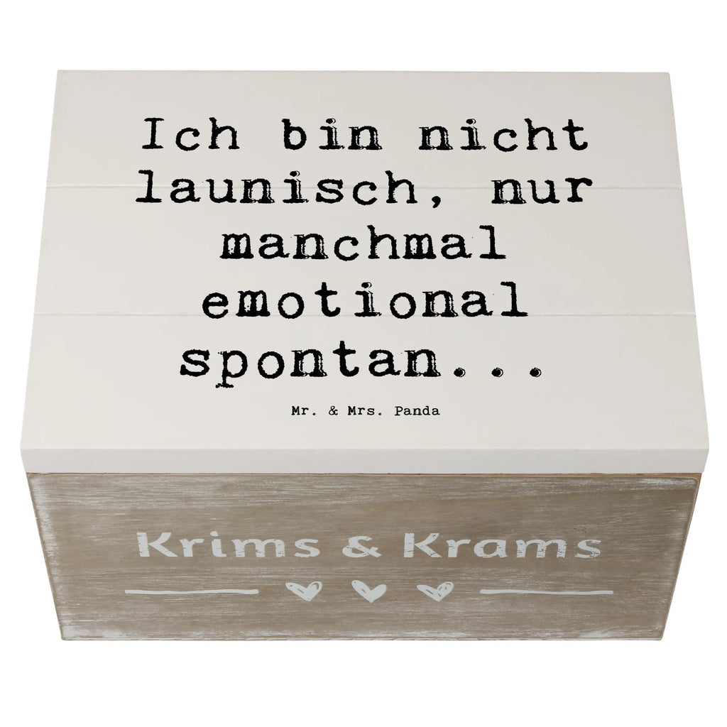 Holzkiste Spruch Emotionen ausdrücken Truhe, Geschenkbox, Schatulle, Schatzkiste, Kiste, Holzkiste, Erinnerungsbox, Erinnerungskiste, Dekokiste, Geschenkdose, Aufbewahrungsbox, XXL