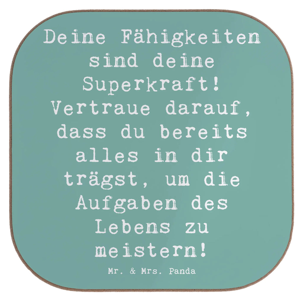 Square coaster Saying Deine Fähigkeiten sind deine Superkraft! Vertraue darauf, dass du bereits alles in dir trägst, um die Aufgaben des Lebens zu meistern! Tassen Untersetzer, Korkuntersetzer, Bierdeckel, Untersetzer Design, Holzuntersetzer, Glasuntersetzer, Untersetzer für Gläser, Untersetzer aus Holz, Untersetzer Holz, Untersetzer, Getränkeuntersetzer, Untersetzer Gläser