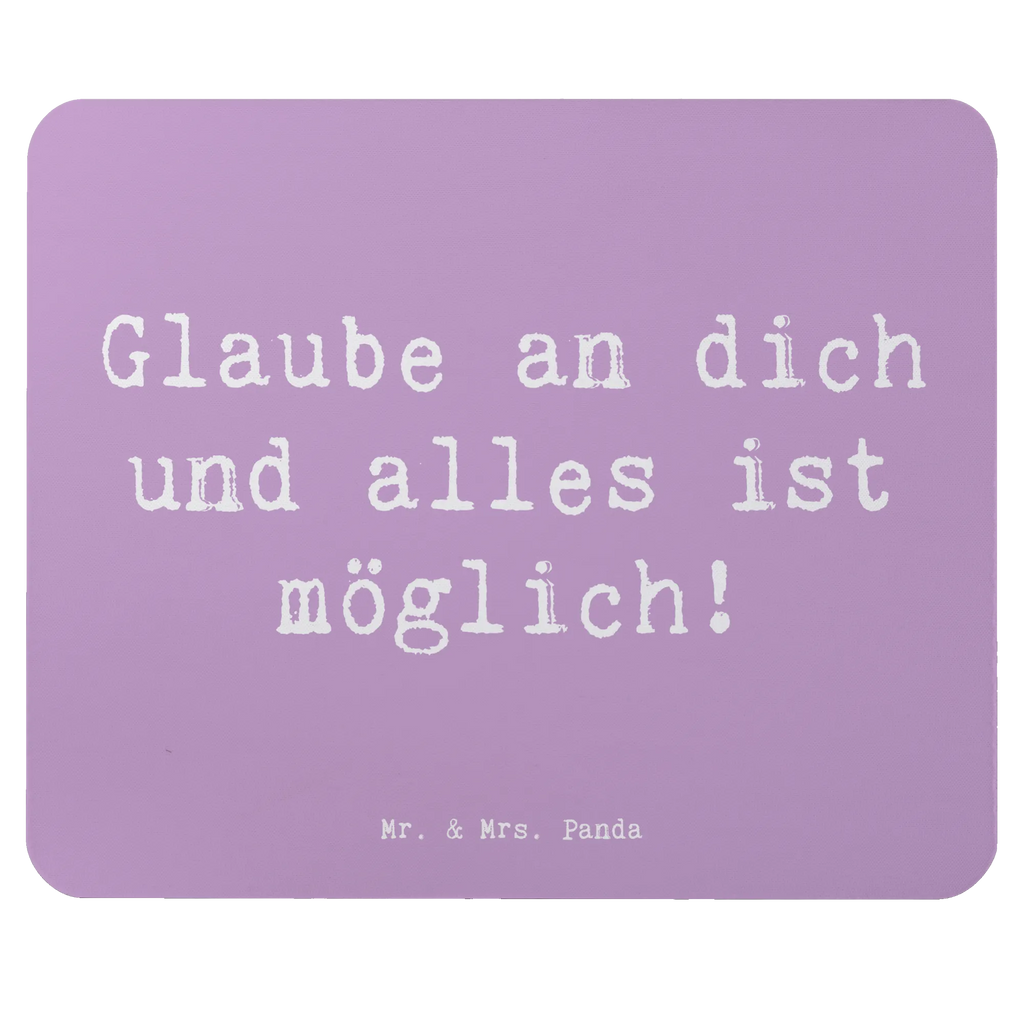 Mouse mat Saying Glaube an dich und alles ist möglich! Mousepad, Arbeitszimmer, Mauspad Büro, Einzigartiges Mauspad, Mausunterlage, Designer Mauspad, Computer zubehör, PC Zubehör, Büroausstattung, Mauspad