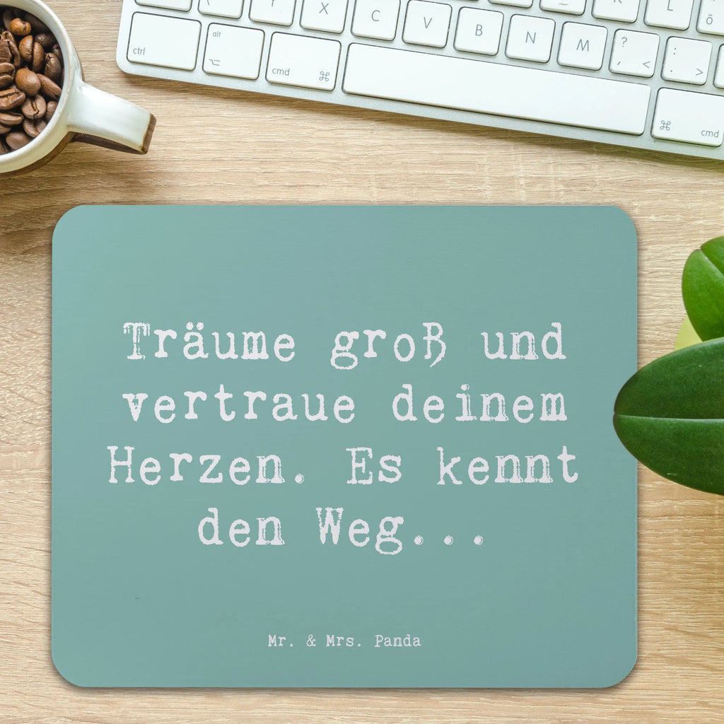 Mouse mat Saying Träume groß und vertraue deinem Herzen. Es kennt den Weg... Mausunterlage, Designer Mauspad, Arbeitszimmer, PC Zubehör, Einzigartiges Mauspad, Mauspad Büro, Büroausstattung, Computer zubehör, Mauspad, Mousepad