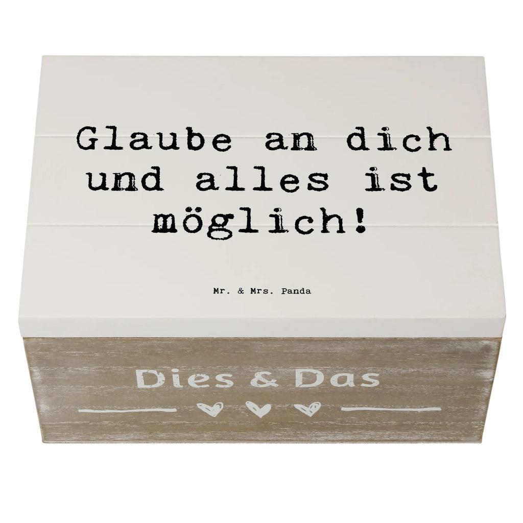 Holzkiste Spruch Vertrauen in eigene Fähigkeiten haben Truhe, Erinnerungsbox, Geschenkbox, Geschenkdose, Aufbewahrungsbox, Schatulle, Kiste, Dekokiste, Erinnerungskiste, XXL, Schatzkiste, Holzkiste