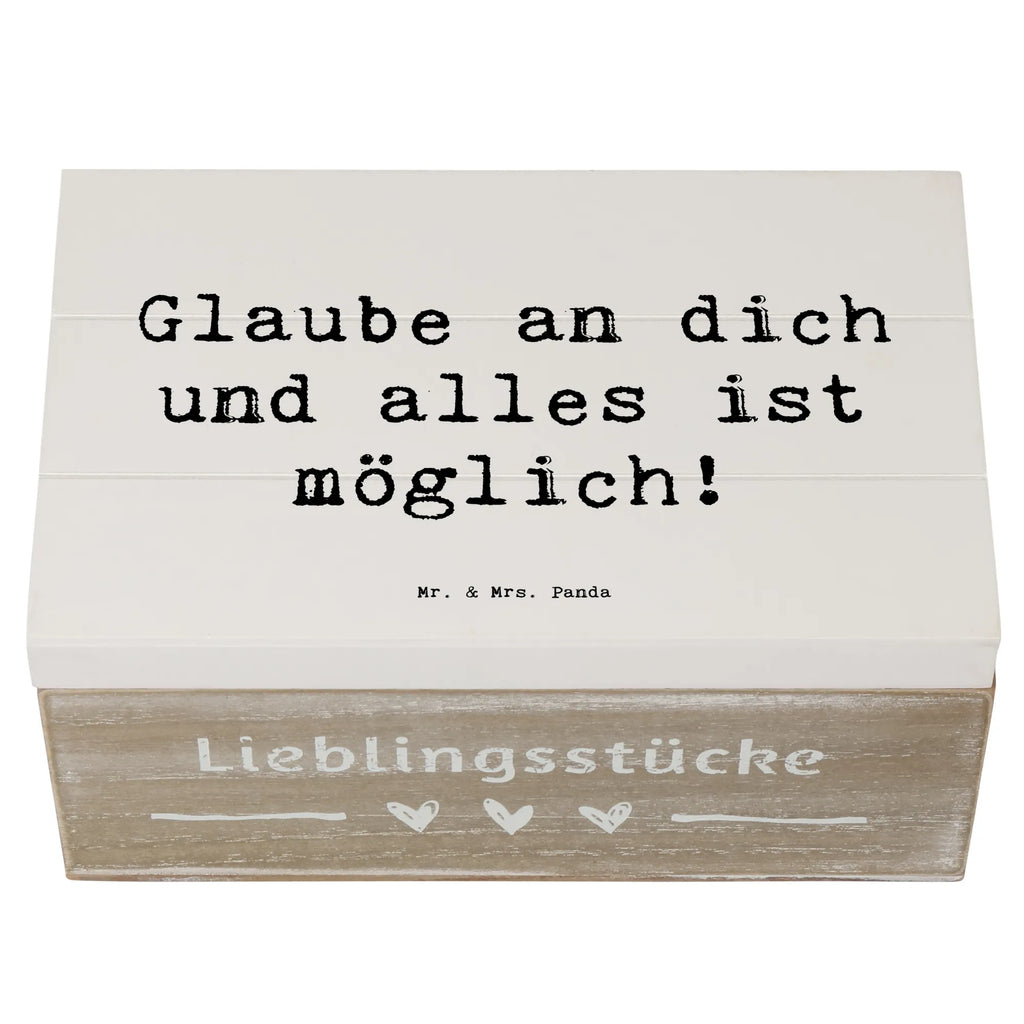 Holzkiste Spruch Vertrauen in eigene Fähigkeiten haben Truhe, Erinnerungsbox, Geschenkbox, Geschenkdose, Aufbewahrungsbox, Schatulle, Kiste, Dekokiste, Erinnerungskiste, XXL, Schatzkiste, Holzkiste