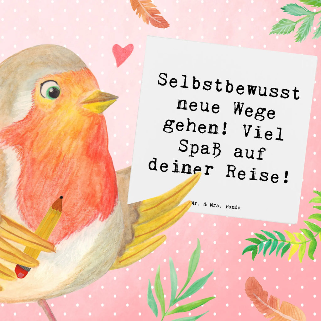 Deluxe Card Saying Selbstbewusst neue Wege gehen! Viel Spaß auf deiner Reise! lustige karten, Hochzeitskarte, Karte, Glückwunschkarte, Gutscheinkarte, sprüche karten, Hochwertige Grußkarte, Grußkarte, Hochwertige Klappkarte, weihnachtskarte, geburtskarte, quadratische karte, abschiedskarte, Klappkarte, Einladungskarte, Geschenkkarte, Geburtstagskarte, Dankeskarte, dekoration, sprüche, zitate, spruch kollektion, inspiration, motivation, lebensweisheiten, geschenkideen, wanddeko, wohnaccessoires, sprüche sammlung, schöne sprüche, glück, liebe, freude, lächeln, alltag verschönern, nachhaltige geschenke, kreativ, einzigartig, shopify, mr and mrs panda