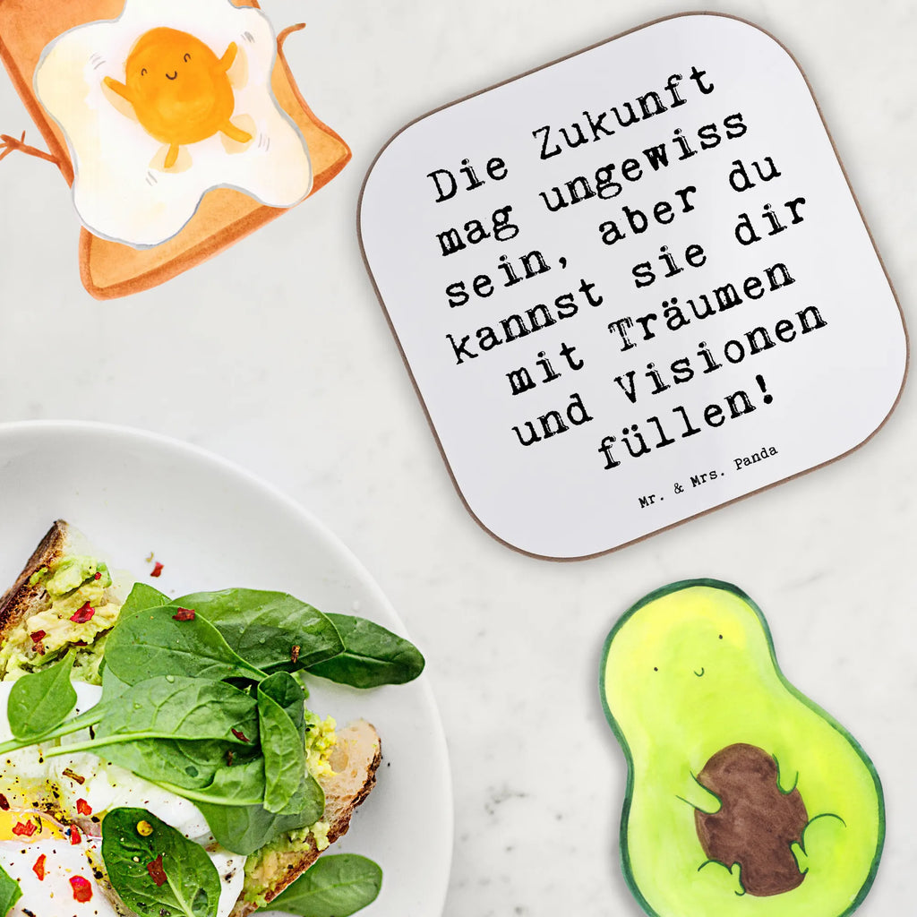 Square coaster Saying Die Zukunft mag ungewiss sein, aber du kannst sie dir mit Träumen und Visionen füllen! Untersetzer für Gläser, Untersetzer, Bierdeckel, Tassen Untersetzer, Untersetzer Gläser, Glasuntersetzer, Getränkeuntersetzer, Untersetzer aus Holz, Untersetzer Holz, Holzuntersetzer, Korkuntersetzer, Untersetzer Design