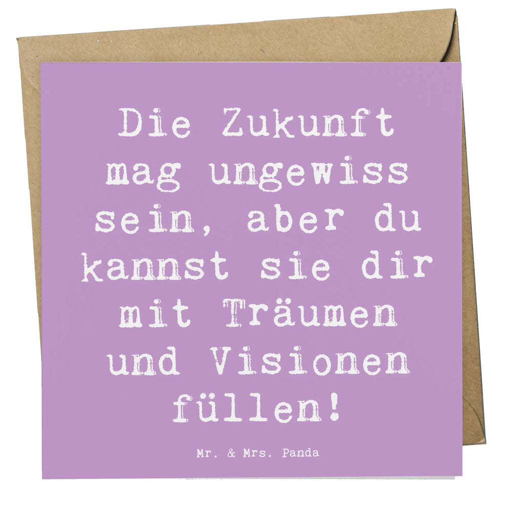 Deluxe Karte Spruch Zukunftsplanung Ungewissheit annehmen Klappkarte, Glückwunschkarte, Karte, Hochwertige Grußkarte, Einladungskarte, Hochzeitskarte, Hochwertige Klappkarte, Grußkarte, Geburtstagskarte