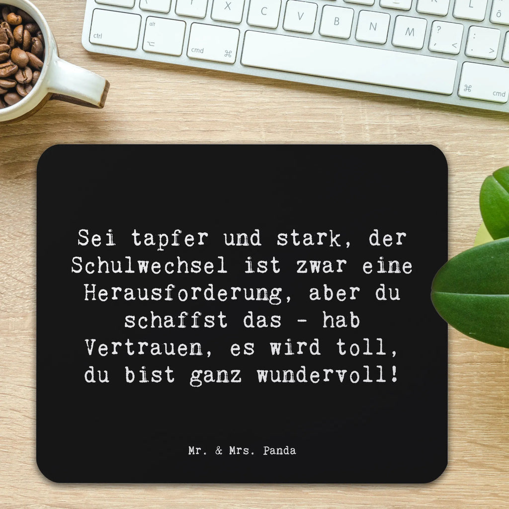 Mauspad Spruch Einen Schulwechsel bewältigen Designer Mauspad, PC Zubehör, Büroausstattung, Mousepad, Arbeitszimmer, Mauspad, Mausunterlage, Einzigartiges Mauspad, Mauspad Büro, Computer zubehör