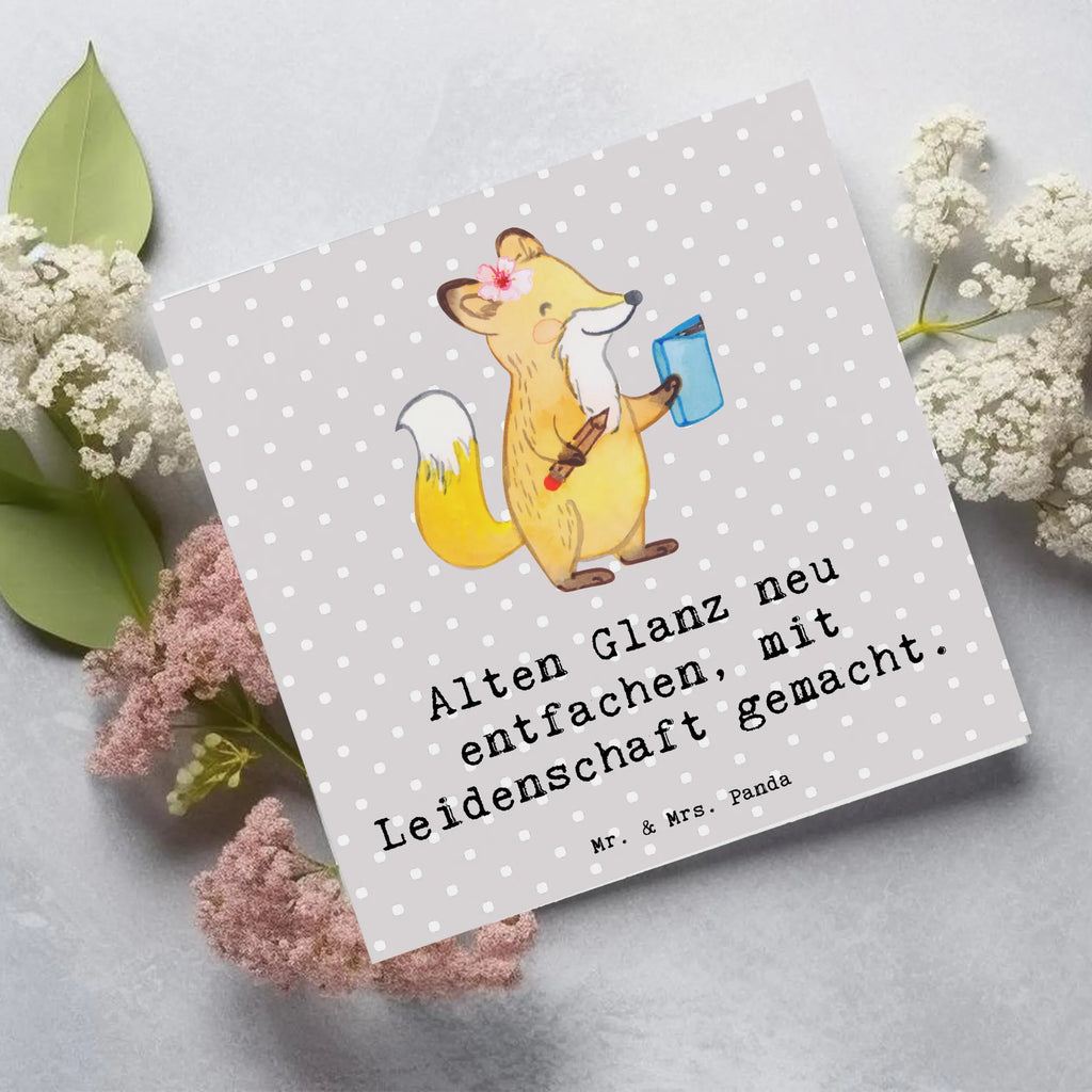 Deluxe Card Alten Glanz neu entfachen, mit Leidenschaft gemacht. Klappkarte, Grußkarte, Karte, Hochwertige Klappkarte, Glückwunschkarte, Geburtstagskarte, Einladungskarte, Hochzeitskarte, Hochwertige Grußkarte, Beruf, Ausbildung, Jubiläum, Abschied, Rente, Kollege, Kollegin, Geschenk, Schenken, Arbeitskollege, Mitarbeiter, Firma, Danke, Dankeschön