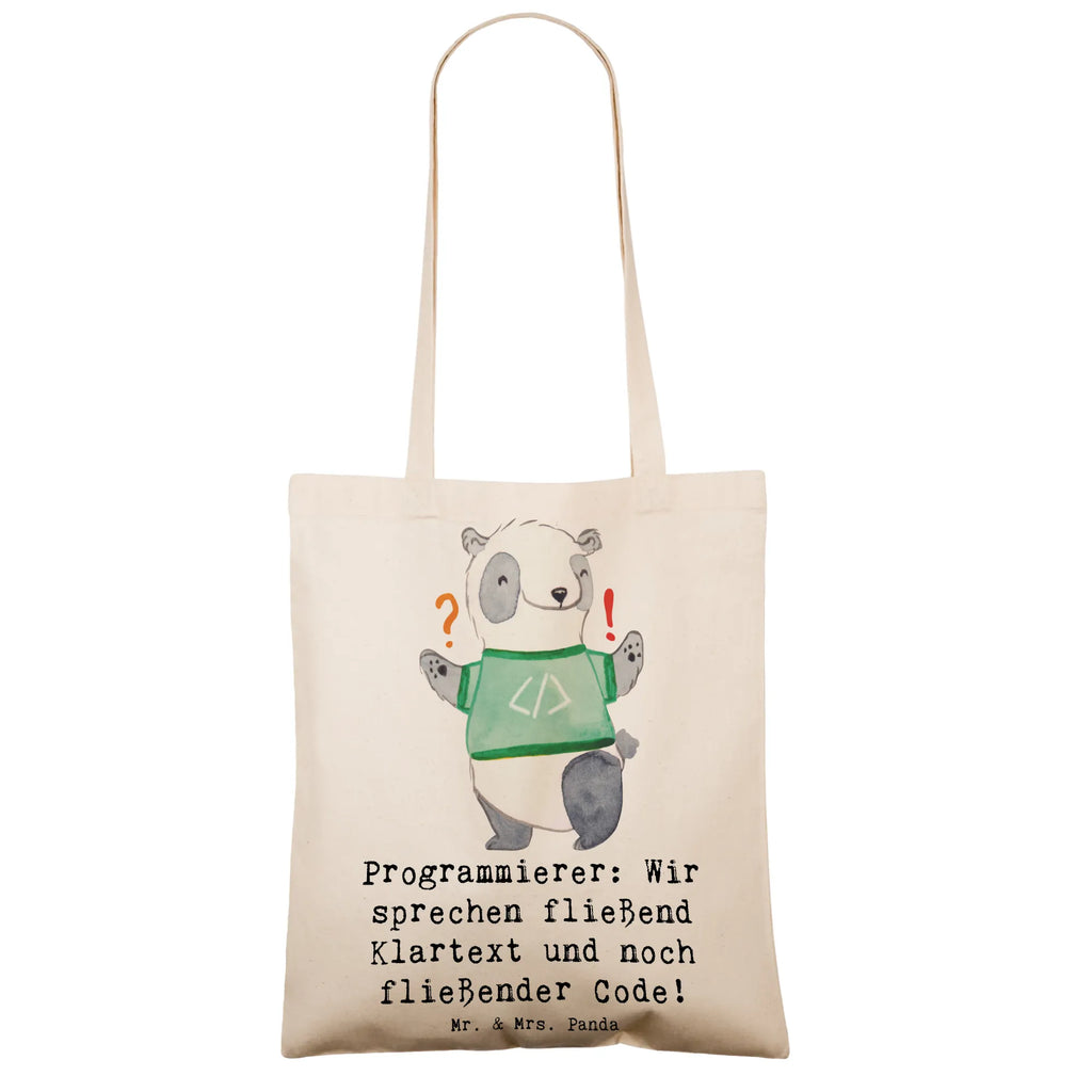 Tote bag Programmierer: Wir sprechen fließend Klartext und noch fließender Code! Badetasche, Einkaufstasche, Stofftasche, Strandtasche, Umhängetasche, Beuteltasche, Stoffbeutel, Jutetasche, Schultertasche, Laptoptasche, Einkaufstüte, Tasche, Beutel, Shopper, Tragetasche, Jutebeutel, Beruf, Ausbildung, Jubiläum, Abschied, Rente, Kollege, Kollegin, Geschenk, Schenken, Arbeitskollege, Mitarbeiter, Firma, Danke, Dankeschön