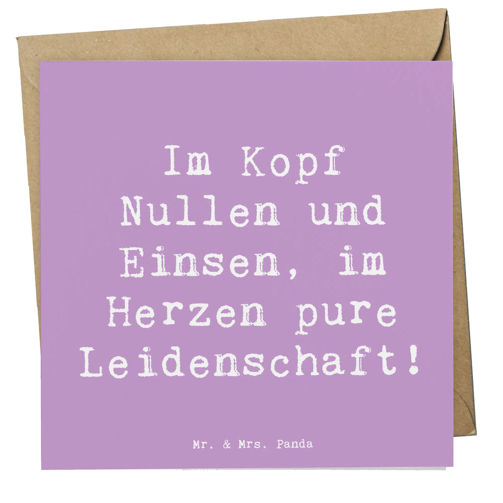 Deluxe Card Saying Im Kopf Nullen und Einsen, im Herzen pure Leidenschaft! Grußkarte, Geburtstagskarte, Hochzeitskarte, Klappkarte, Hochwertige Grußkarte, Karte, Glückwunschkarte, Einladungskarte, Hochwertige Klappkarte, Beruf, Ausbildung, Jubiläum, Abschied, Rente, Kollege, Kollegin, Geschenk, Schenken, Arbeitskollege, Mitarbeiter, Firma, Danke, Dankeschön