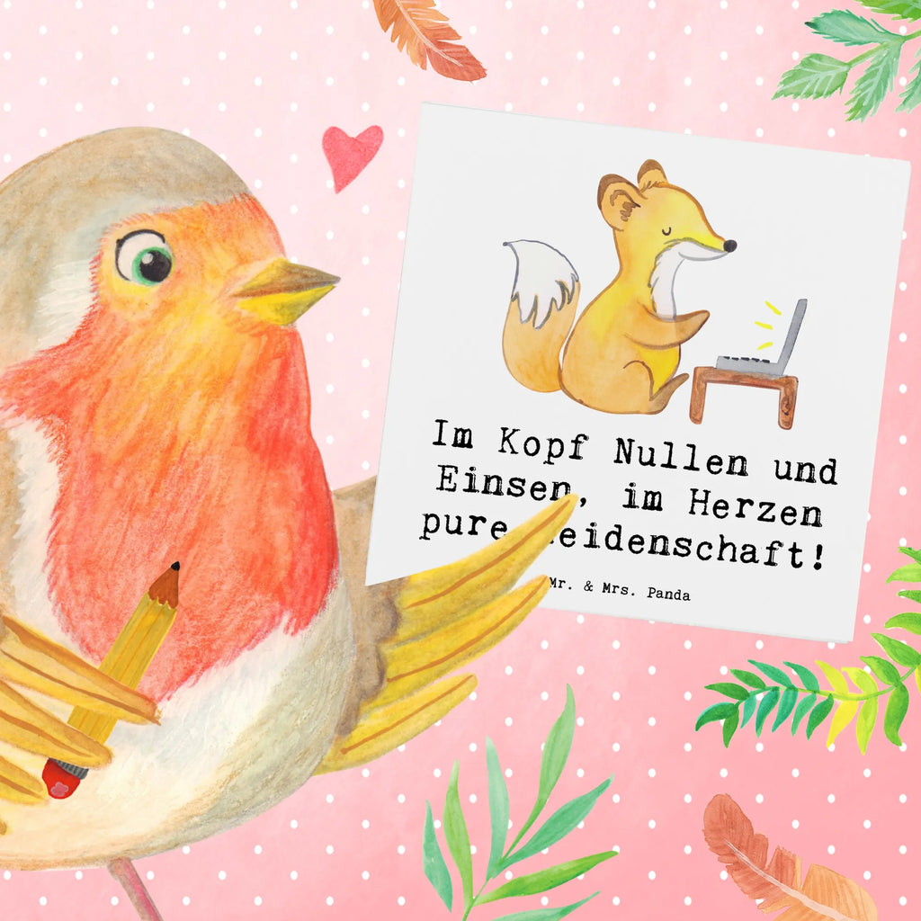 Deluxe Card Im Kopf Nullen und Einsen, im Herzen pure Leidenschaft! Hochzeitskarte, Glückwunschkarte, Karte, Geburtstagskarte, Hochwertige Klappkarte, Grußkarte, Einladungskarte, Hochwertige Grußkarte, Klappkarte, Beruf, Ausbildung, Jubiläum, Abschied, Rente, Kollege, Kollegin, Geschenk, Schenken, Arbeitskollege, Mitarbeiter, Firma, Danke, Dankeschön