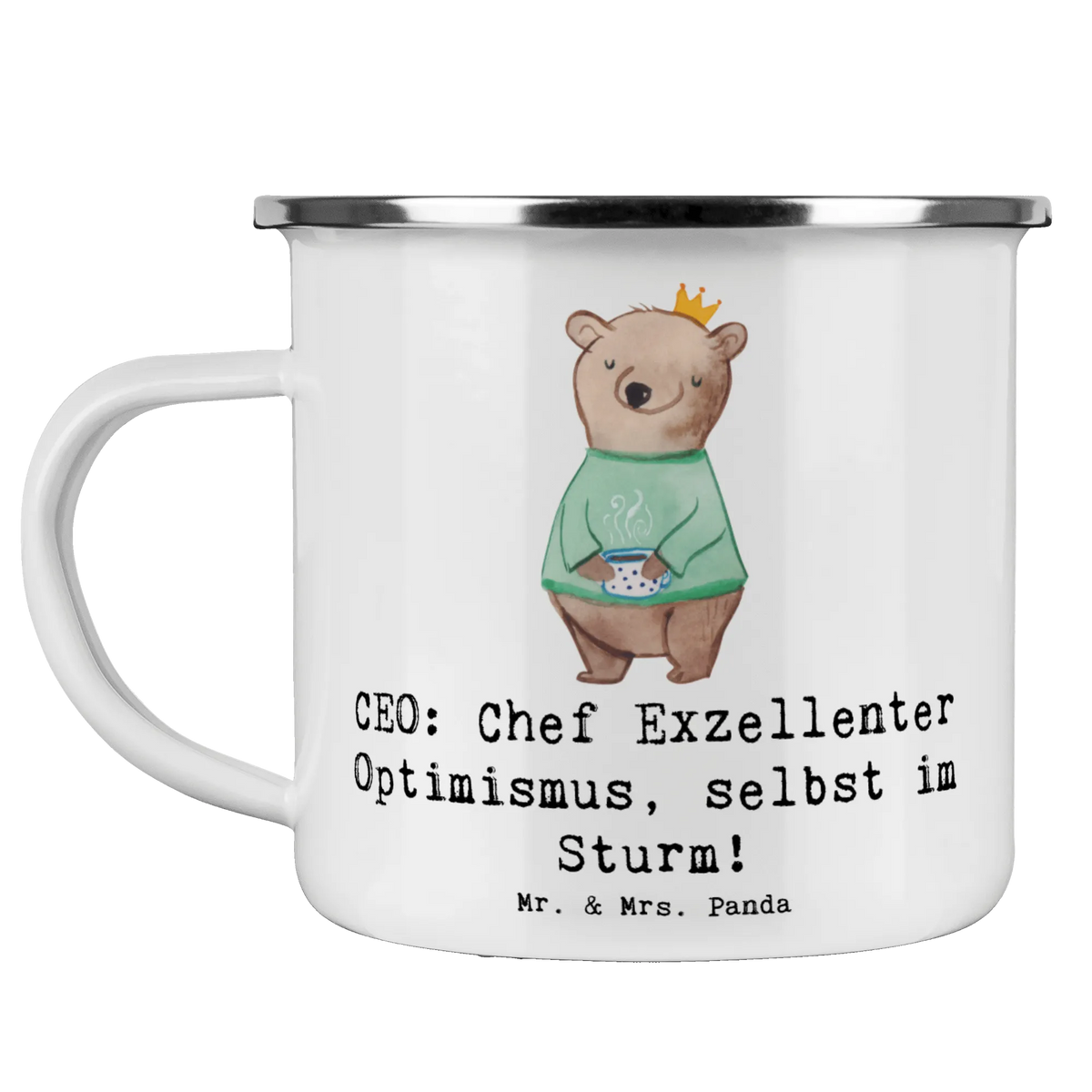 Camping Emaille Tasse CEO Optimismus Emaille Tasse, Tasse Emaille, blechbecher, metallbecher, Emailletasse, outdoortasse, Motivtasse, Pott, Outdoor Tasse, Kaffeepott, Blechtasse, Outdoor Becher, Emaille Becher, becher emaille, reisetasse, Haferl, Reisebecher, wandertasse, Campingbecher, Teebecher, emaillebecher, Campingtasse, wanderbecher, Teetasse, Geschenk, Schenken, Jubiläum, Danke, Dankeschön, Beruf, Ausbildung, Abschied, Rente, Kollege, Kollegin, Arbeitskollege, Mitarbeiter, Firma