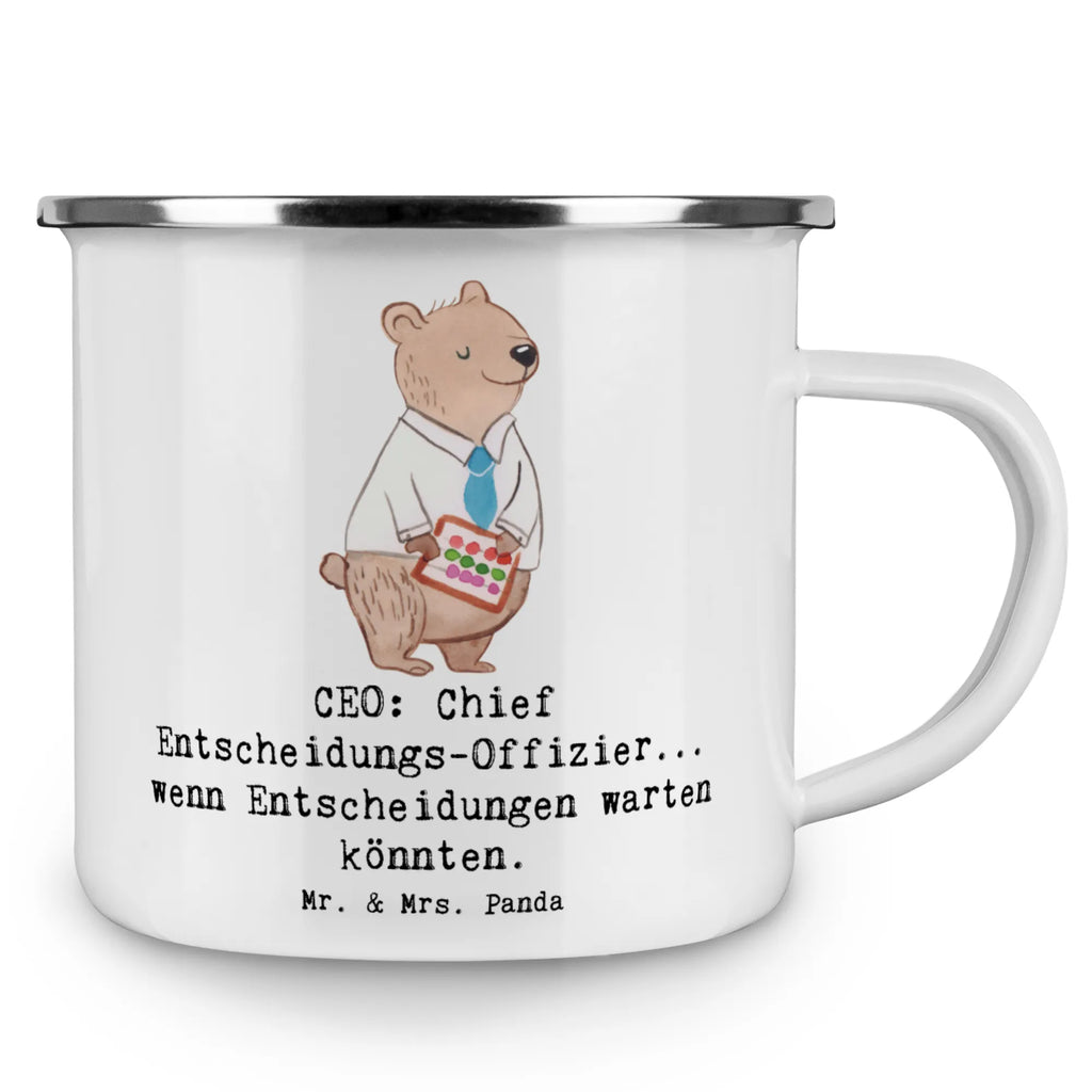 Enamel camping mug CEO: Chief Entscheidungs-Offizier... wenn Entscheidungen warten könnten. Trinkbecher, Metalltasse, Camping Becher Edelstahl, Emaille Campingbecher, Campingtassen, Camping Tassen Emaille, Camping Tassen, Outdoor Becher, Camping Tasse Metall, Emaille Tasse Camping, Metalltasse für Camping, Emaille Becher Camping, Blechtassen, Campingbecher, Emaille Becher, Tasse Camping, Emaille Tassen, Campingtasse, Emaille Tasse, Kaffee Blechtasse, Emailletasse, Emaille Trinkbecher, Outdoor Tasse, Tasse Emaille, Metall Tasse, Camping Tasse Emaille, Edelstahl Trinkbecher, Blechtasse, Blechtasse Outdoor, Camping Becher, Beruf, Ausbildung, Jubiläum, Abschied, Rente, Kollege, Kollegin, Geschenk, Schenken, Arbeitskollege, Mitarbeiter, Firma, Danke, Dankeschön